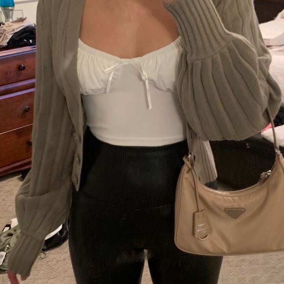 Aritzia Sage green front plunge cardigan - Picture 1 of 1